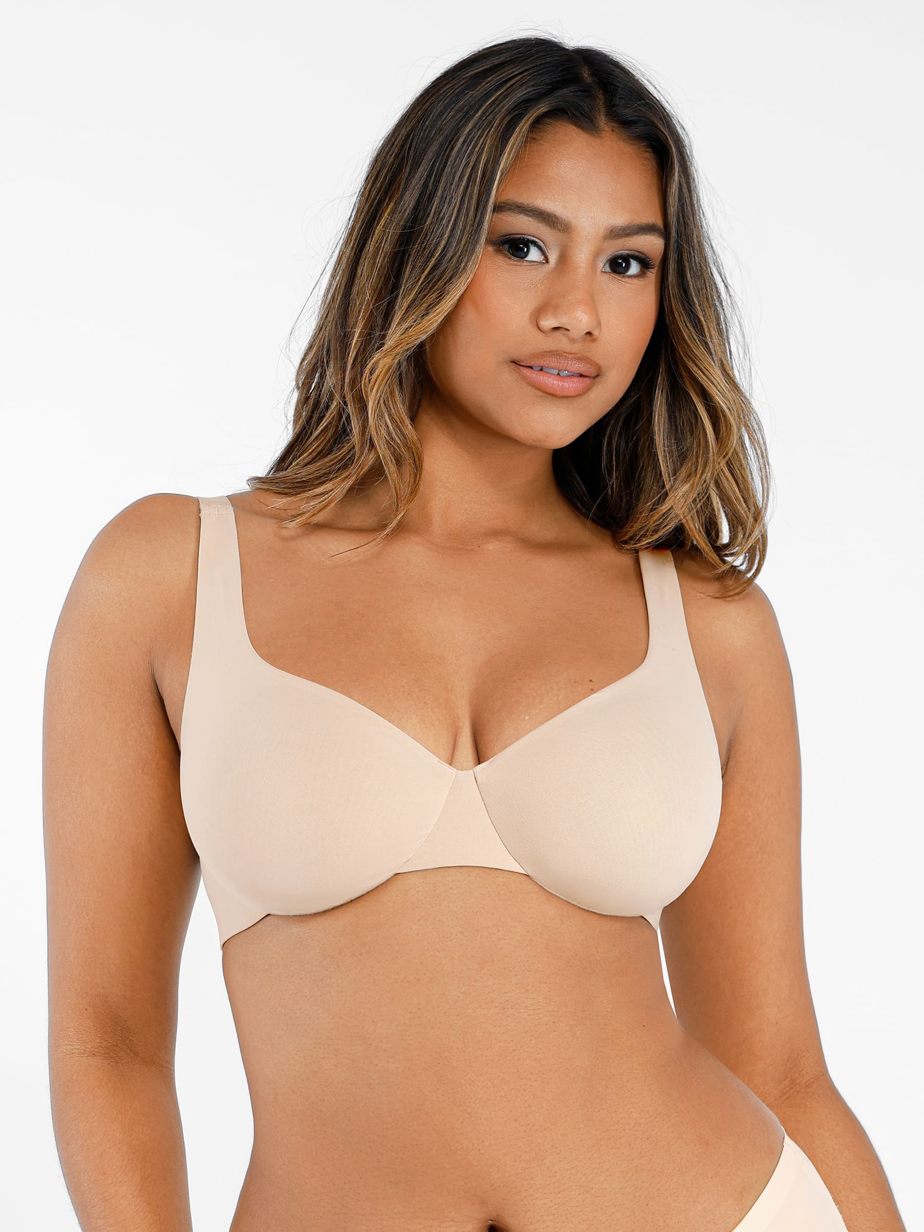 MyCurve Underwire Adjustable Deep V-neck Bra