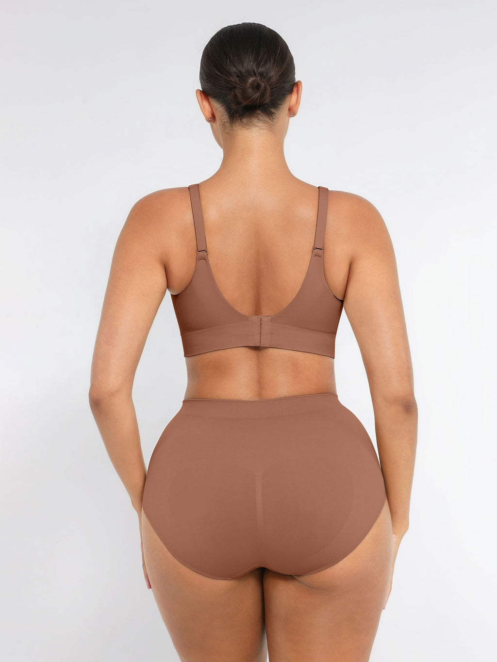 Ensemble MyCurve soutien-gorge push-up sans armatures & culotte gainante taille haute sans coutures