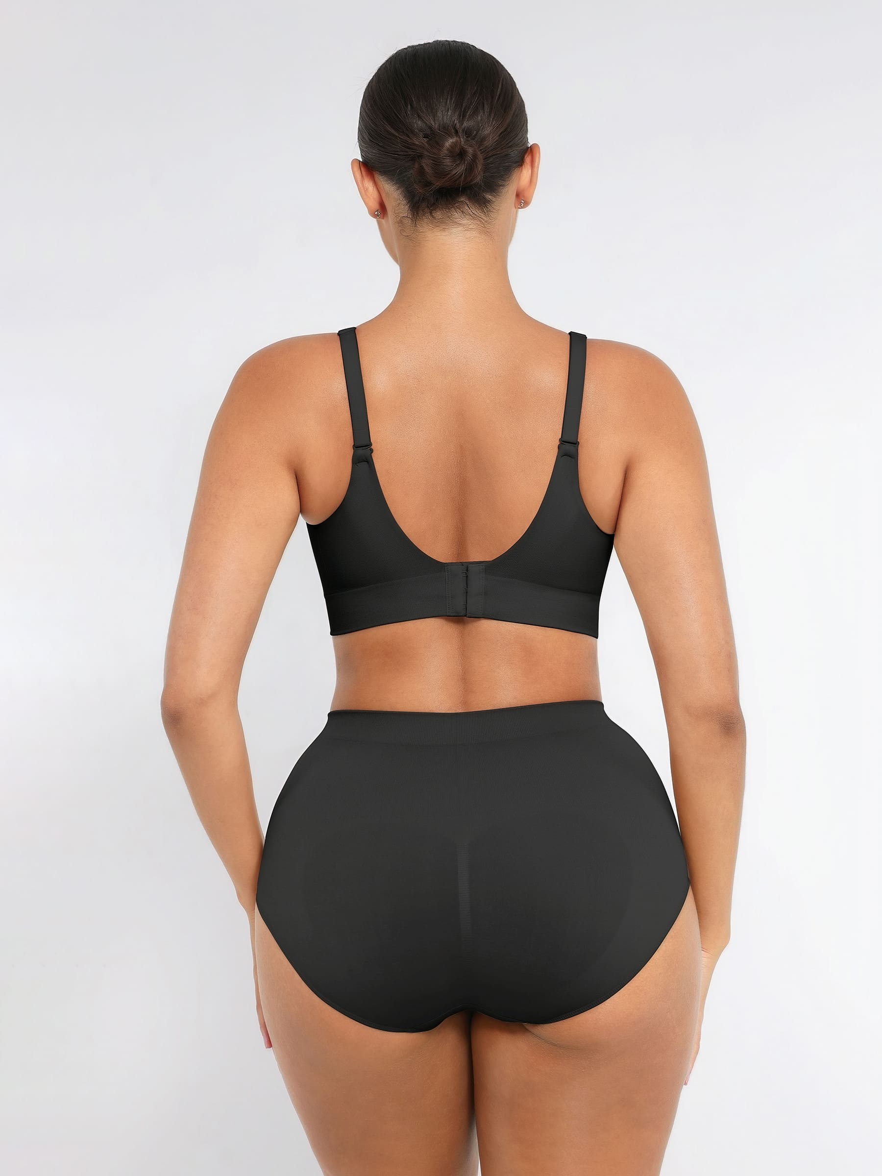 Conjunto de sujetador push-up inalámbrico y braguita sin costuras con control de abdomen MyCurve