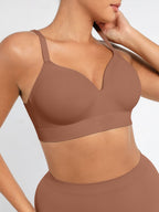 Ensemble MyCurve soutien-gorge push-up sans armatures & culotte gainante taille haute sans coutures