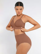 Ensemble MyCurve soutien-gorge push-up sans armatures & culotte gainante taille haute sans coutures