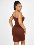 MyCurve One-Shoulder Shaper Dress with Built-In Bra