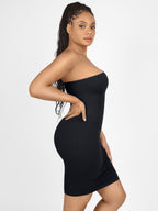 MyCurve One-Shoulder Shaper Dress with Built-In Bra