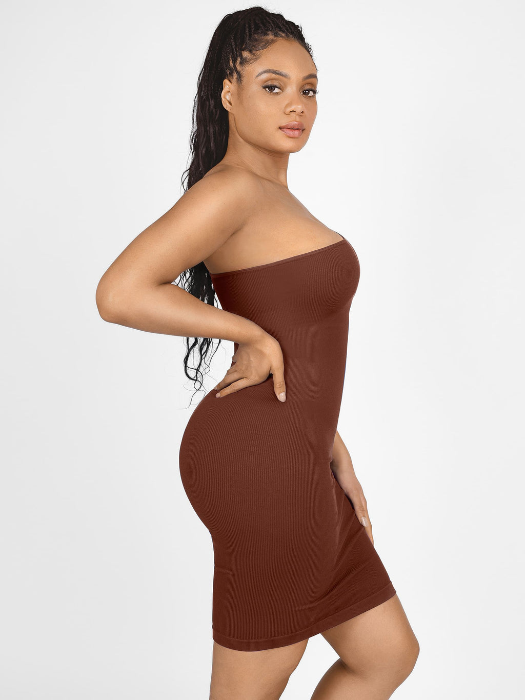 MyCurve One-Shoulder Shaper Dress with Built-In Bra