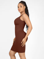 MyCurve One-Shoulder Shaper Dress with Built-In Bra