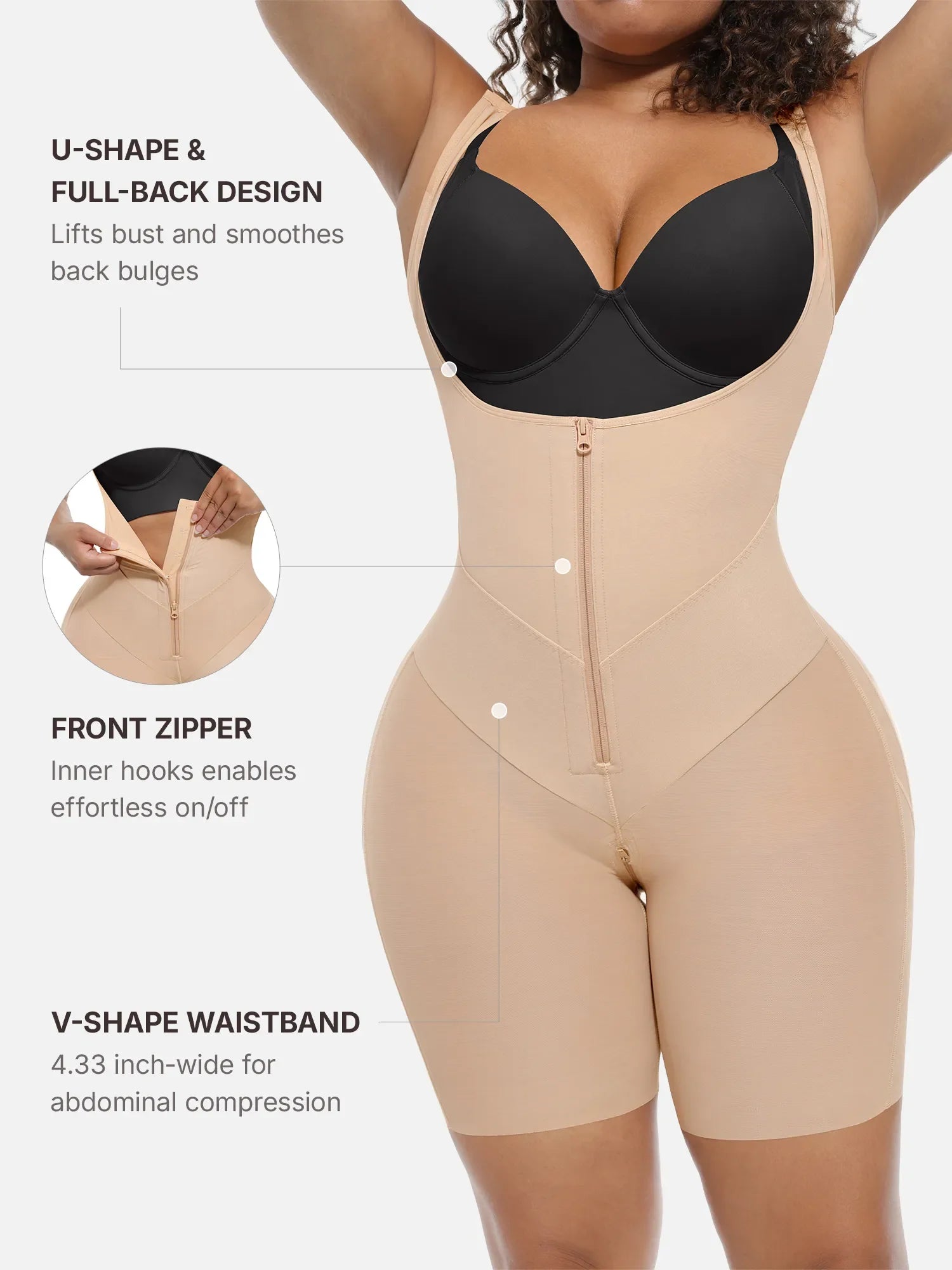 Lot body gainant liftant col en U MyCurve & soutien-gorge souple non doublé