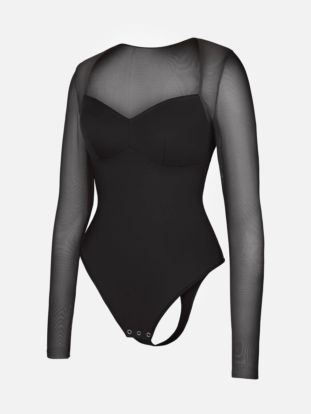 MyCurve Mesh Panel V-Neck Bodysuit