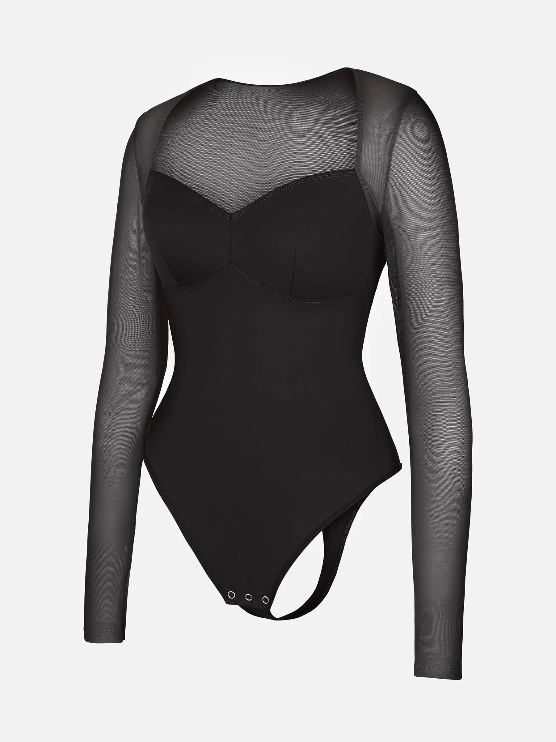 MyCurve Mesh Panel V-Neck Bodysuit