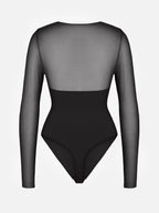 MyCurve Mesh Panel V-Neck Bodysuit