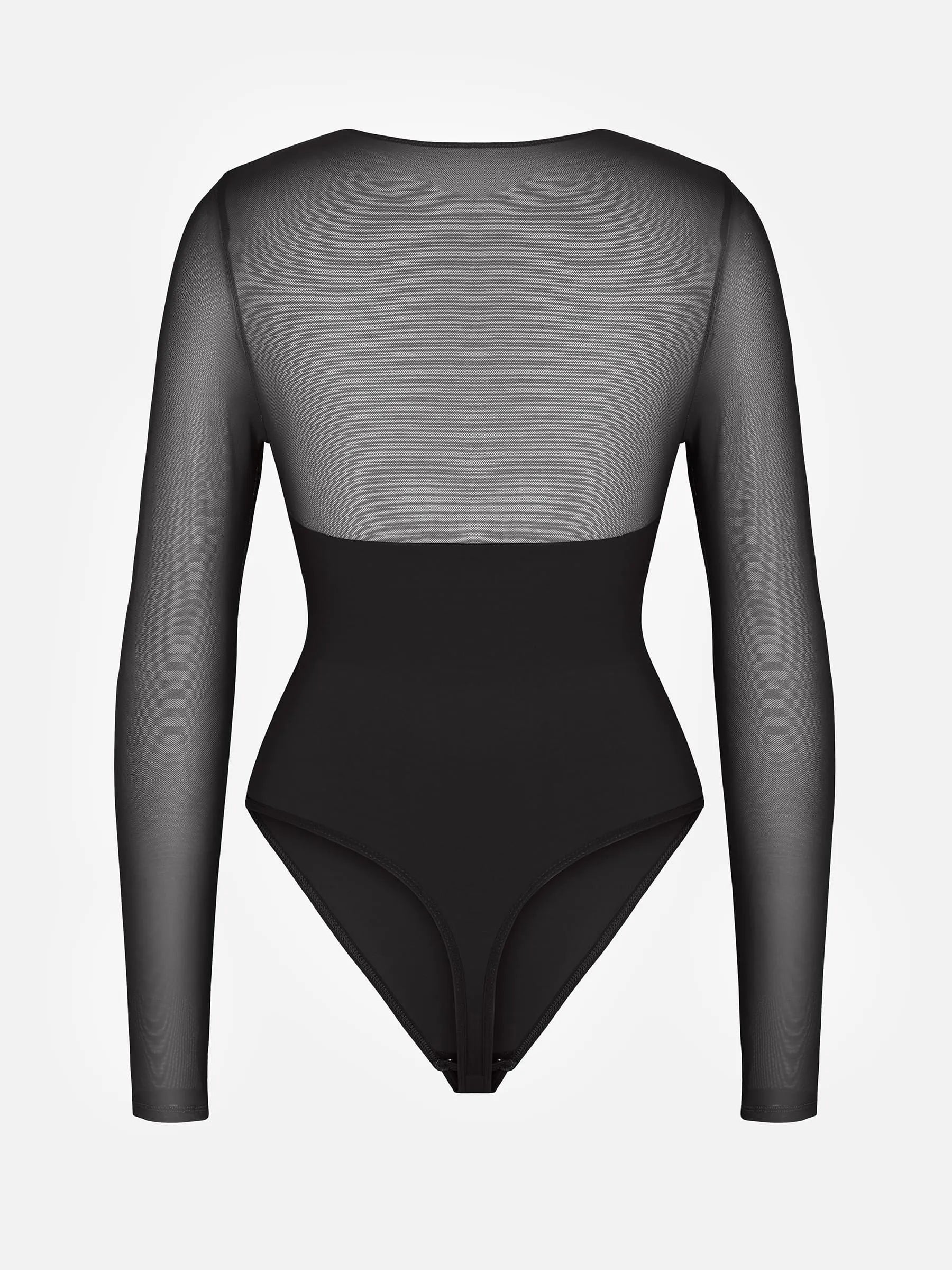 MyCurve Mesh Panel V-Neck Bodysuit