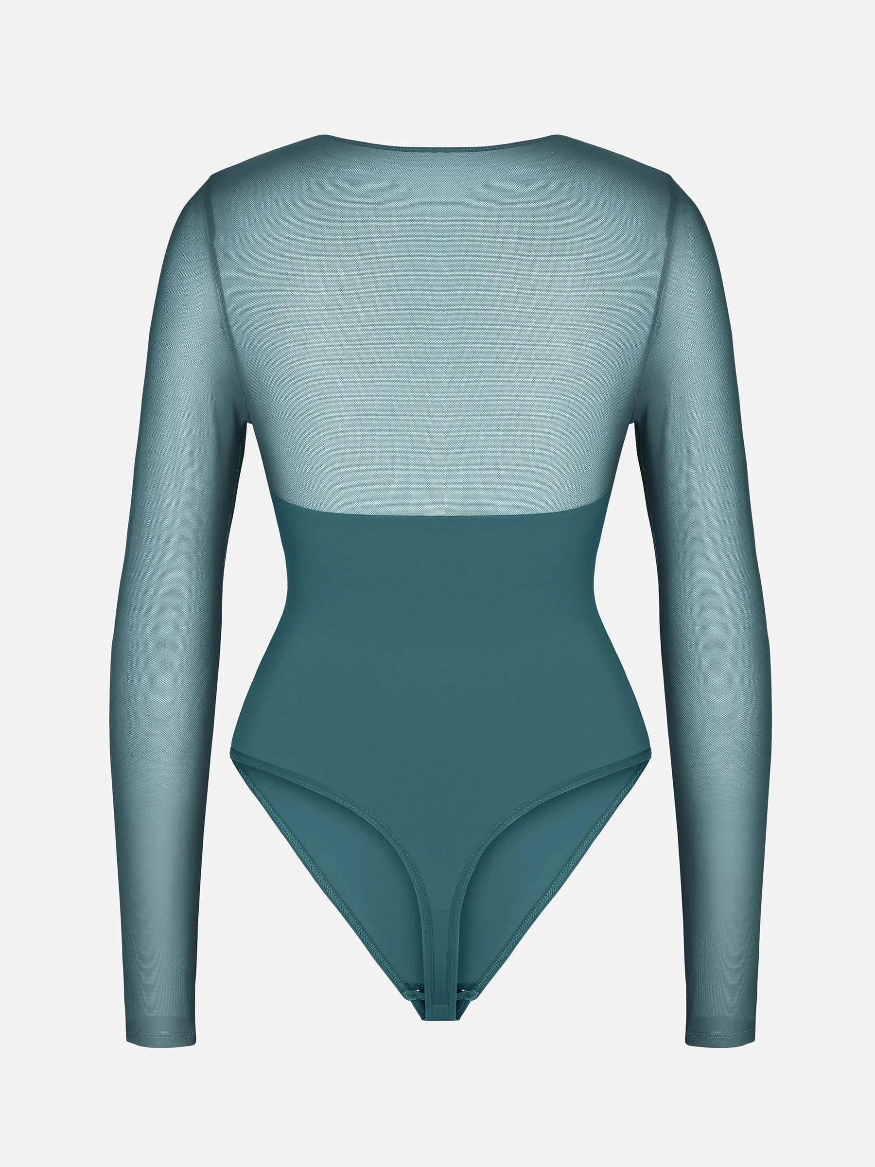 MyCurve Mesh Panel V-Neck Bodysuit