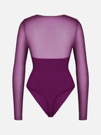 MyCurve Mesh Panel V-Neck Bodysuit