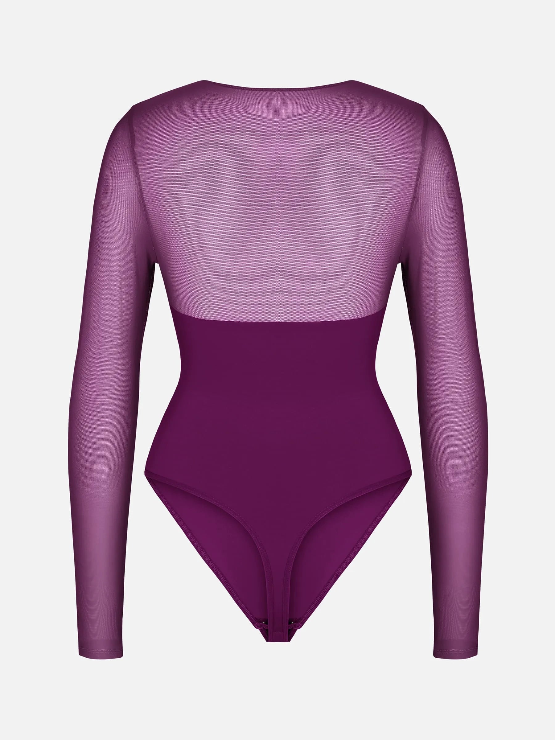 MyCurve Mesh Panel V-Neck Bodysuit