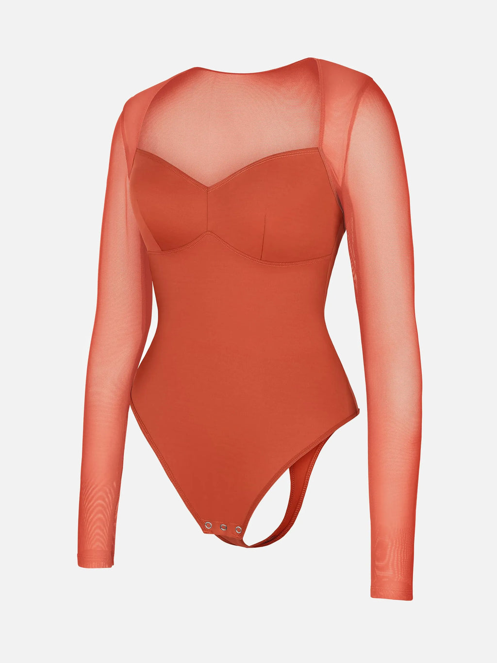 MyCurve Mesh Panel V-Neck Bodysuit