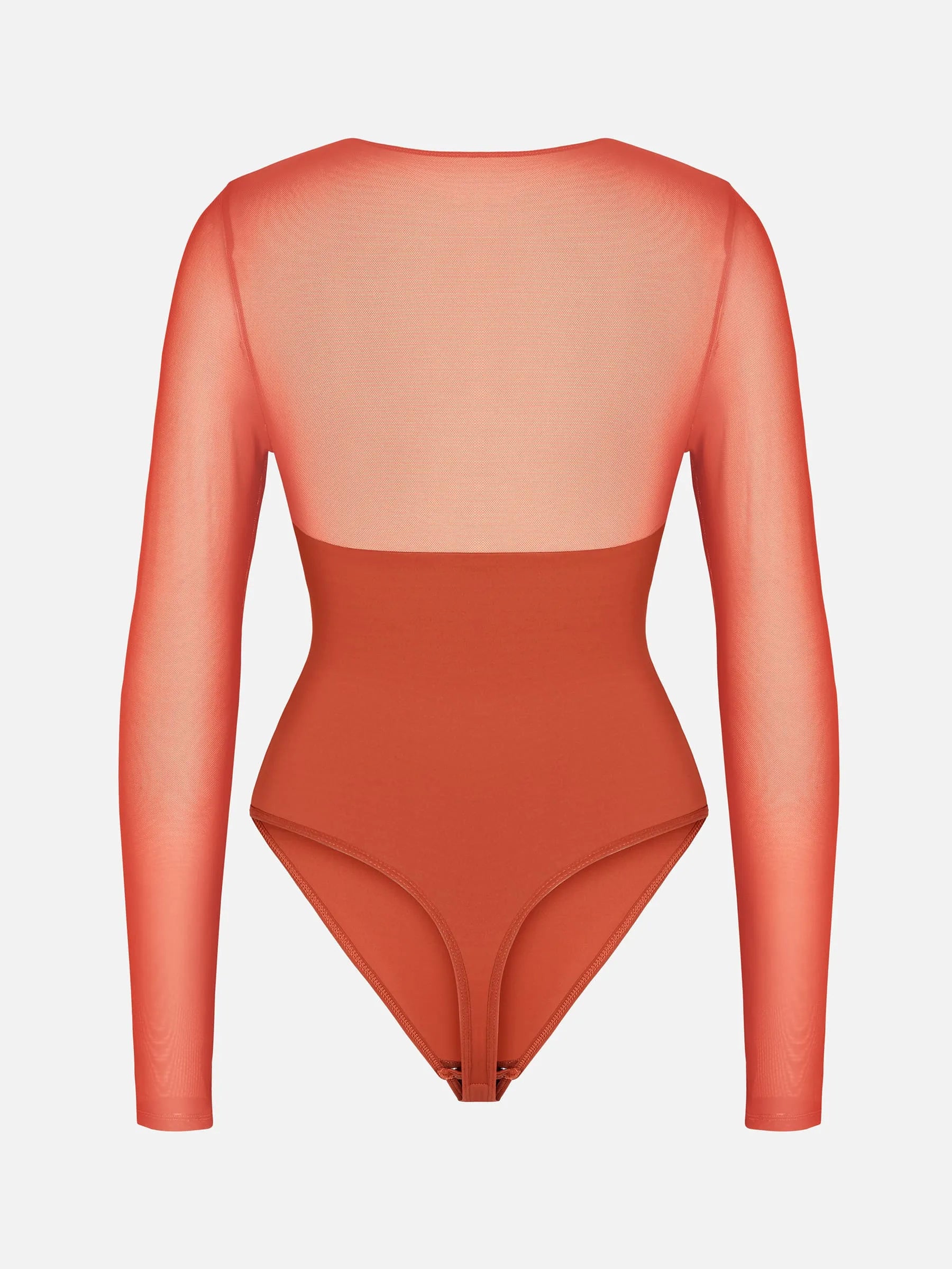 MyCurve Mesh Panel V-Neck Bodysuit
