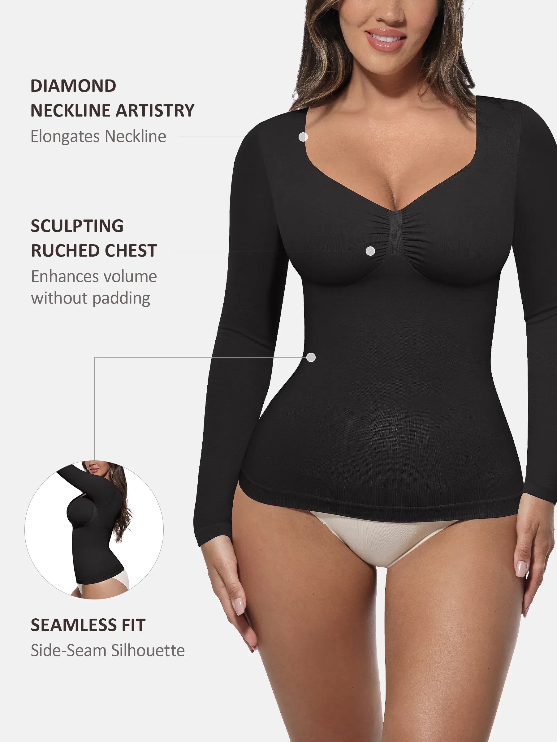 MyCurve Seamless Long-Sleeve Everyday Shaper Top