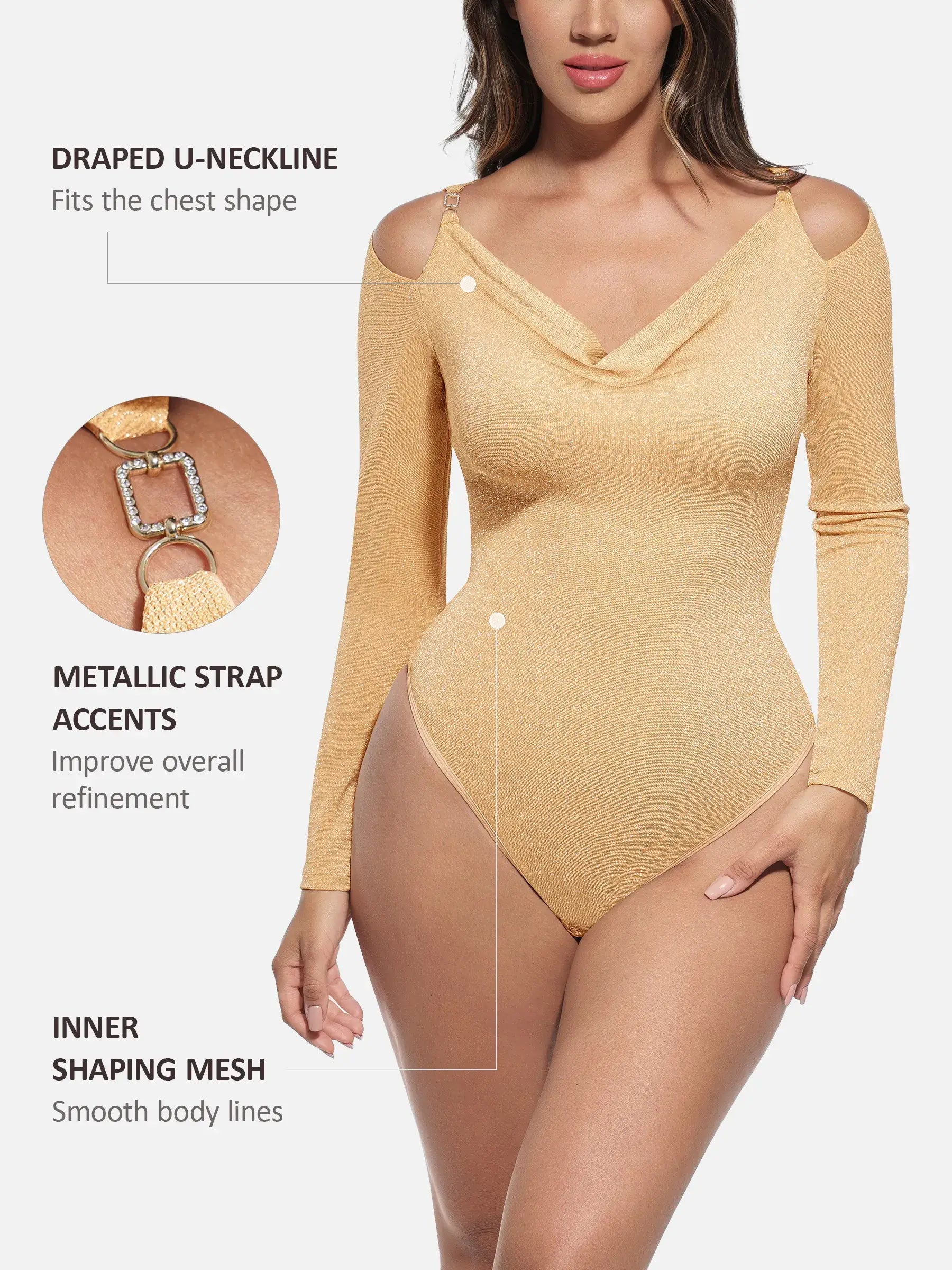 MyCurve Shiny Swing Collar All In One Bodysuit