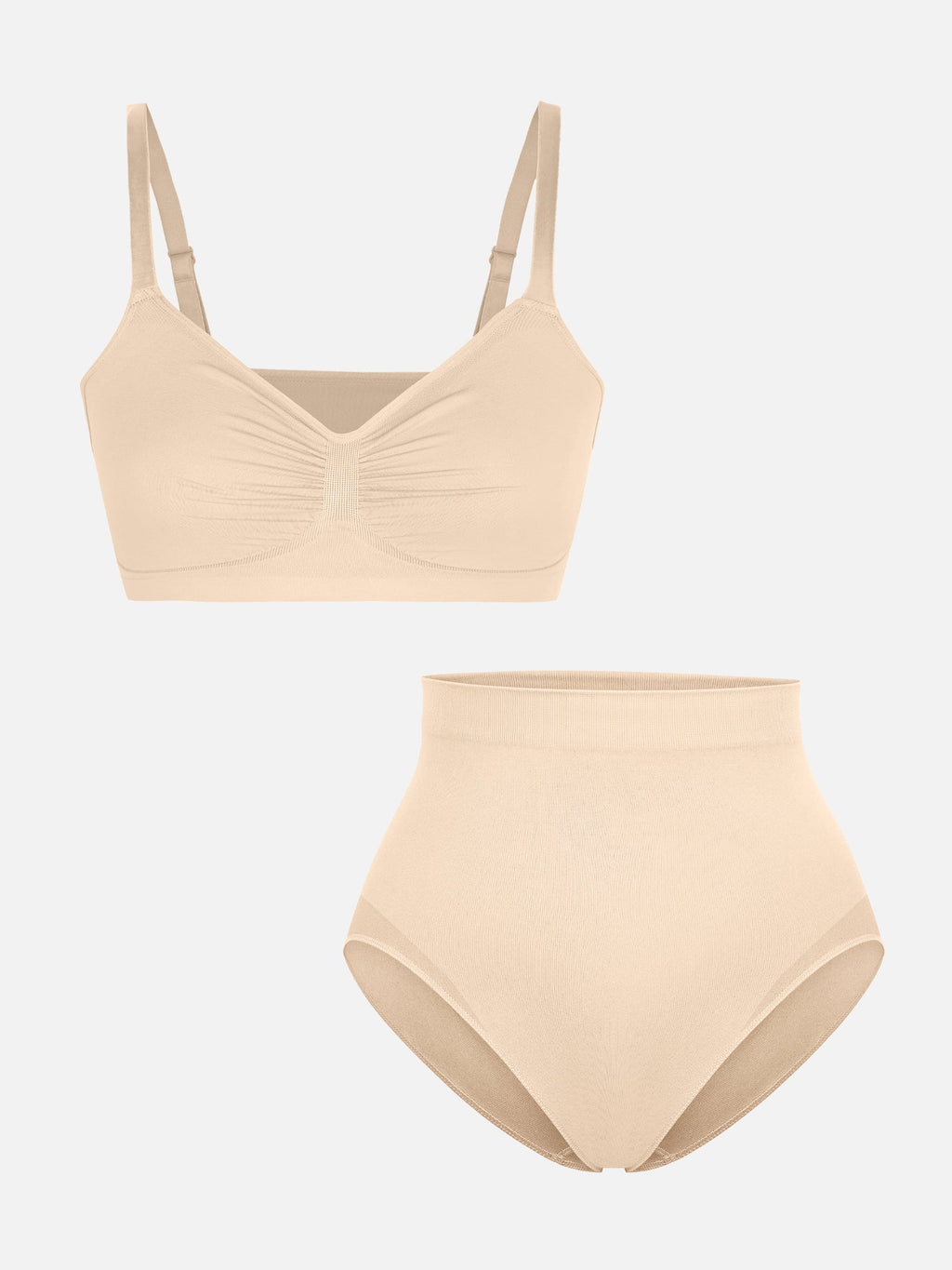 Ensemble MyCurve soutien-gorge sans armatures & culotte gainante taille haute sans coutures