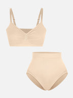 Ensemble MyCurve soutien-gorge sans armatures & culotte gainante taille haute sans coutures