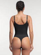 MyCurve Seamless Built-in Bra Waist and Tummy Control Thong Bodysuit