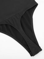 MyCurve Seamless Built-in Bra Waist and Tummy Control Thong Bodysuit